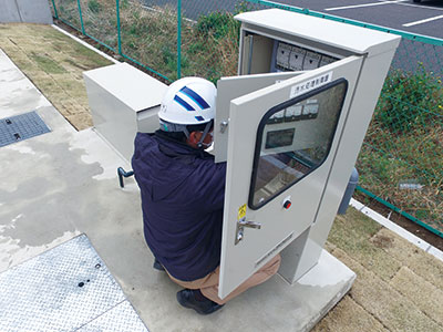 汚水処理設備の点検